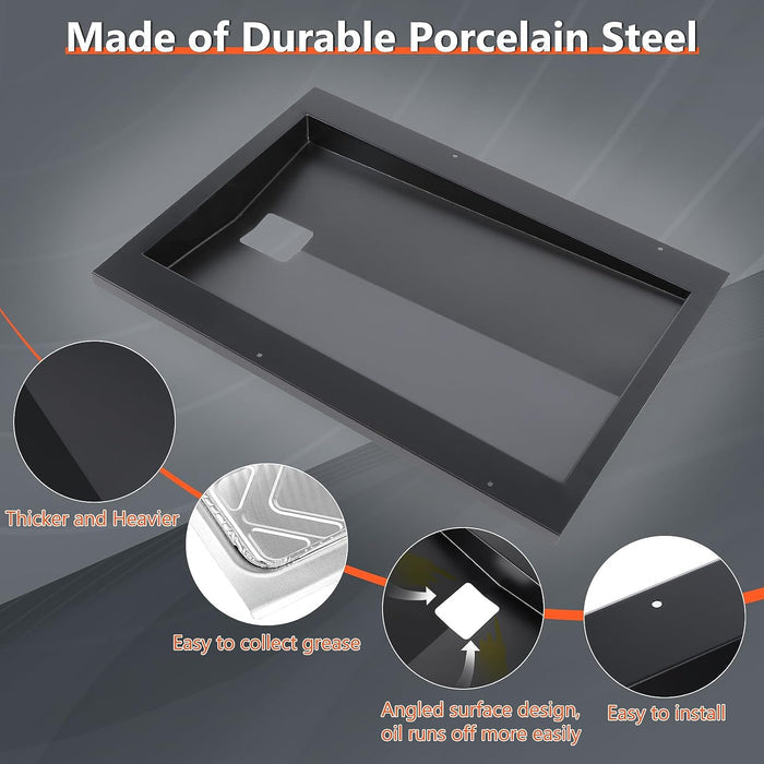 Grease Bottom Tray 91354 and Catch Pan 67047 for Weber Spirit 300 Series 310 and 320 Models 2009 to 2012