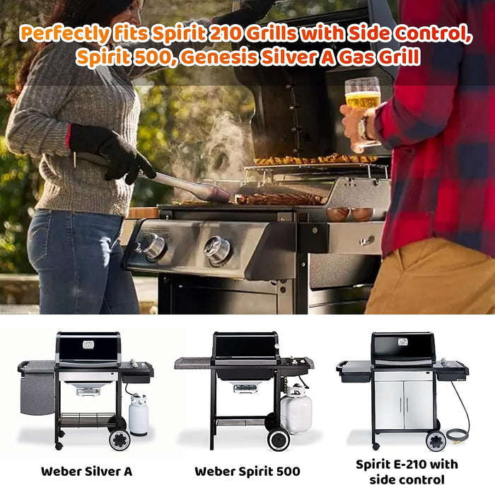 Grease Bottom Tray 99251, Drip Pan and Liners Kit for Weber Spirit 200 Series (Side Knobs), Spirit E-210, Genesis Silver A, Spirit 500