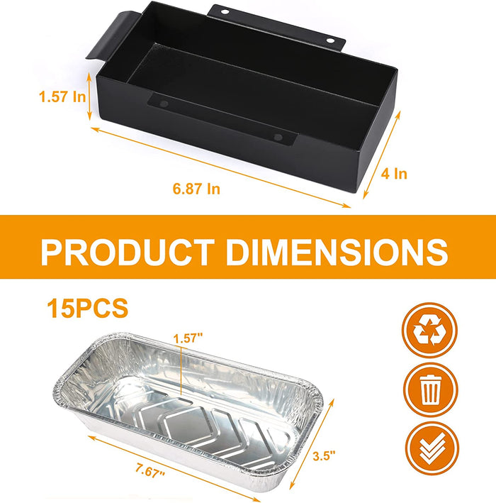Grease Drip Pan Bucket for Char-Broil 4 Burner Gas Grills with Aluminum Liners Kit, fits G416-0015-W1