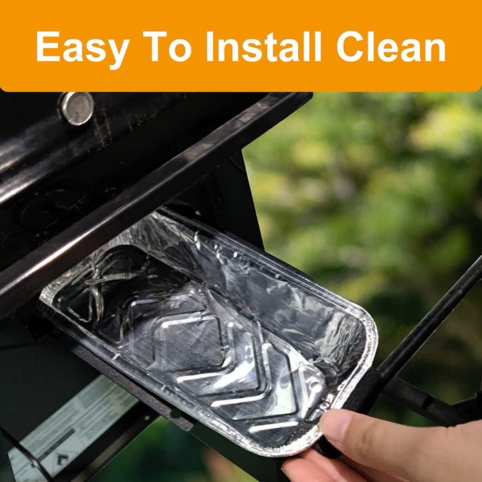 Grease Drip Pan Bucket for Char-Broil 4 Burner Gas Grills with Aluminum Liners Kit, fits G416-0015-W1