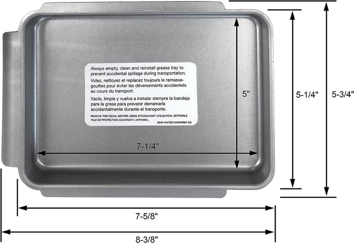 Grease Drip Tray Pan fits for Coleman Portable Roadtrip Grills