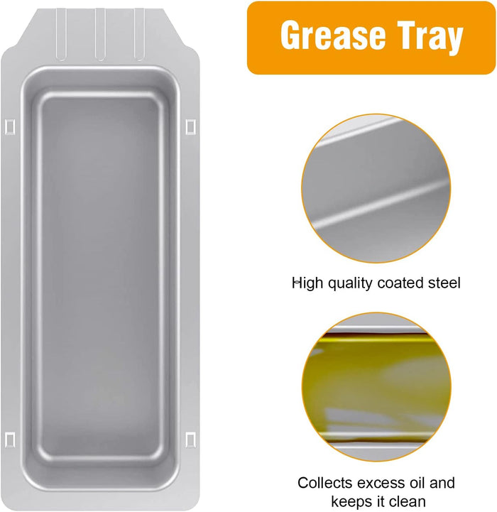 Grease Tray Catcher Pan for Masterbuilt 560, 800, 1050 XL Gravity Digital Charcoal Grill and Smokers