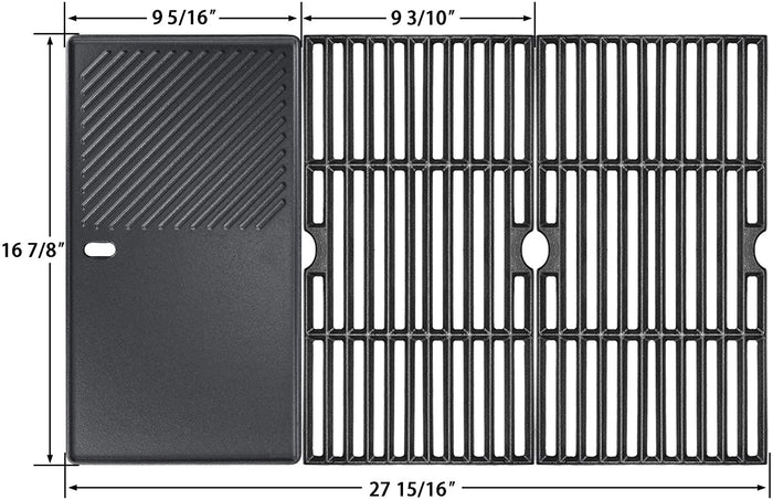 Griddle Grates for Char-broil Performance 3 Burner 463234614, 463238114, 463470109, 463436515 Gas Grills