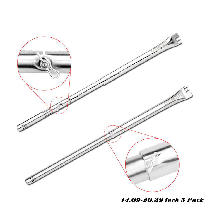 MASTER FORGE 12"-17.5" & 14.09"-20.39" Grill Burners Stainless Steel Replacement Parts