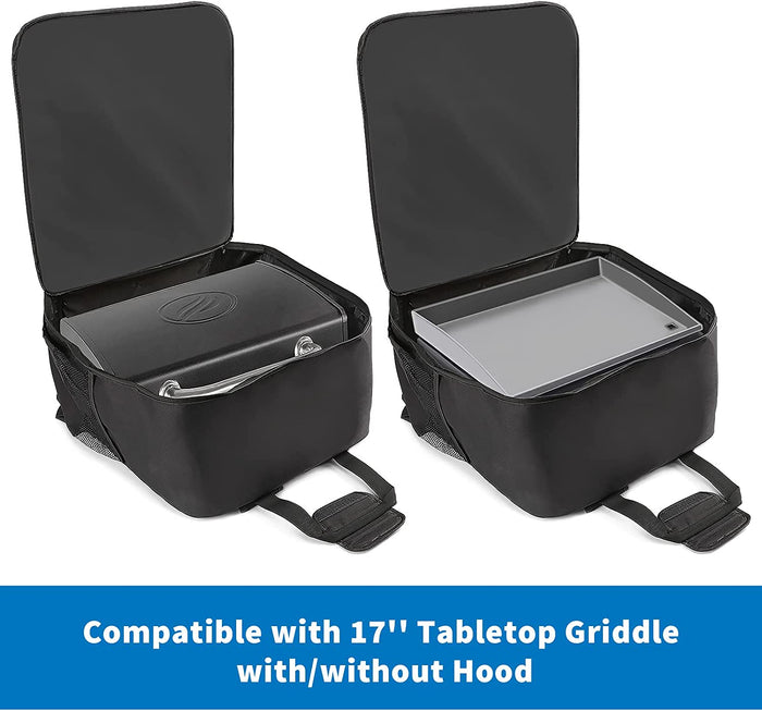 Grill Bag and Backpack Kit for Blackstone 17" Griddles with Hood Lid and Stand, Griddle Storage Cover