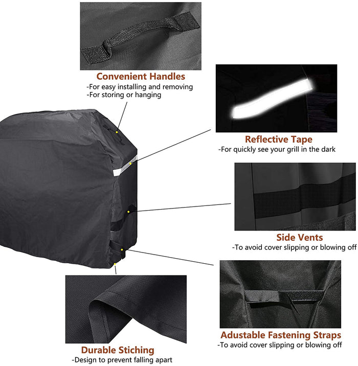 Grill Cover 53” W x 25”D x 47”H for Nexgrill 720-0830h, 720-0888n, 720-0888 etc 4 Burner Grills