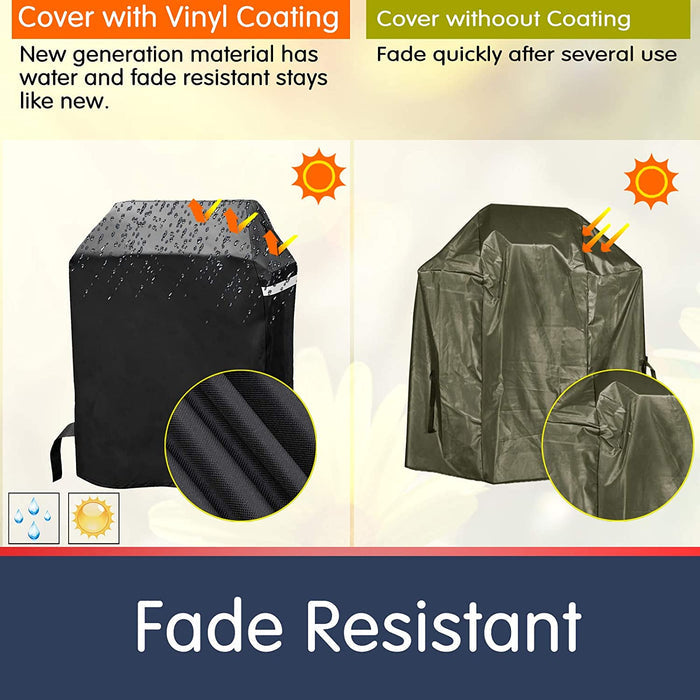 Grill Cover Fits Dyna-Glo and Most 2-3 Burner Small Space Gas Grills Such as Brinkmann, Charbroil, Jenn Air, Nexgrill, KitchenAid, 29"W x 23"D x 45"H