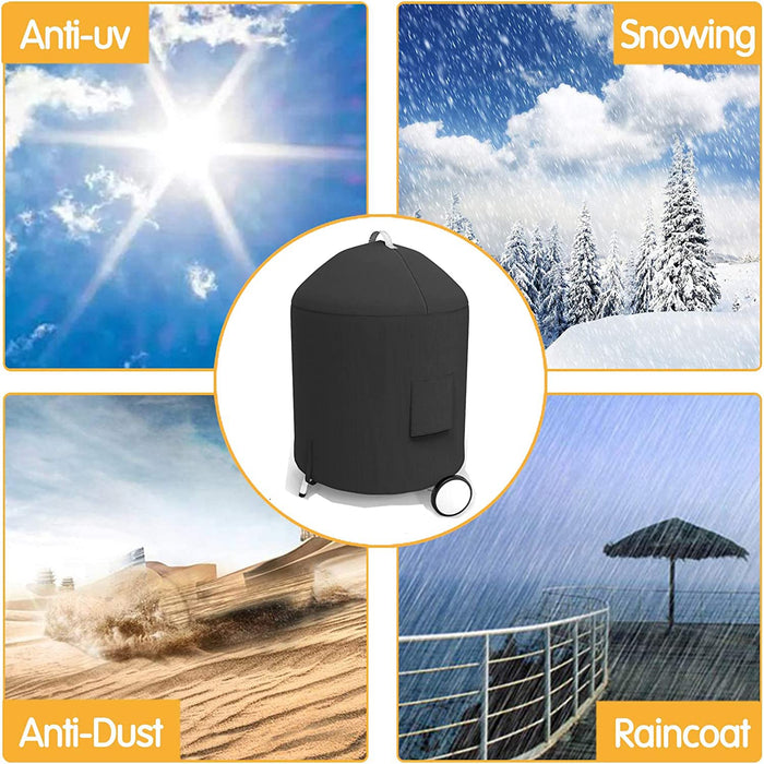 Grill Cover for 16" Broil King GrillPro Traditional Style Charcoal Smoker, Waterproof 24"W x 35"H
