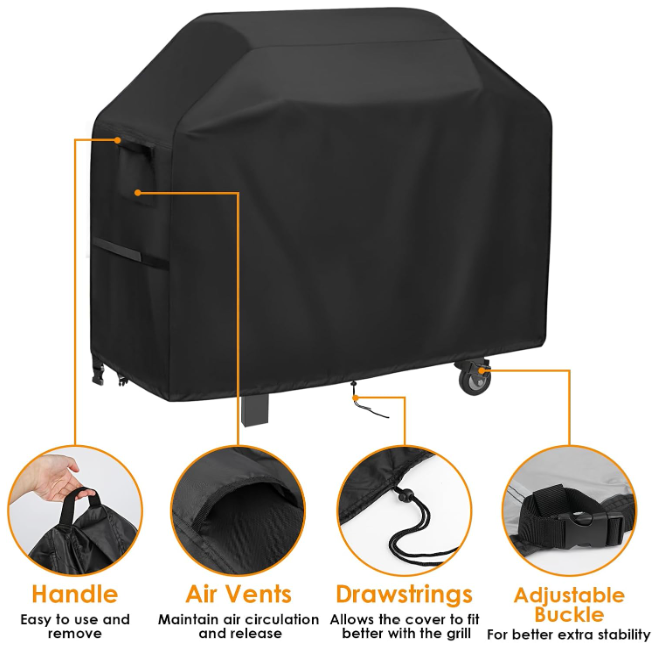 Grill Cover for Blackstone Model 2165 Pro Series 2 Burner 22 Inch Propane Griddle with Hood, 47"L x 24"W x 37"H
