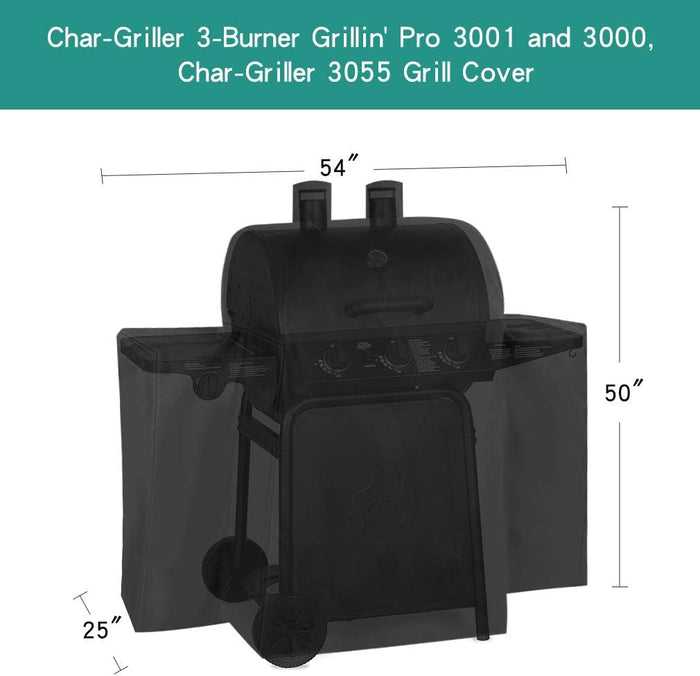 Grill Cover for Char-Griller 3055 3 Burner Grillin' Pro 3001 and 3000 Gas Grills