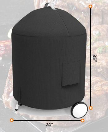 Grill Cover for Masterbuilt John McLemore Signature Series Charcoal Bullet Smoker, Waterproof 24"W x 35"H