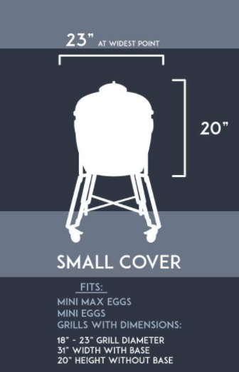 Grill Cover for Mini and Mini Max Big Green Egg and Kamado Joe, Sturdy Covers Ceramic Grill Defender