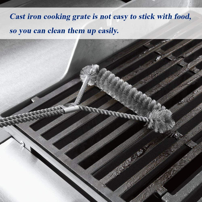 Grill Grates 3 Pcs for Walmart 555179228 Model, 17" x 28-1/2", Cast Iron Grill Replacement Parts