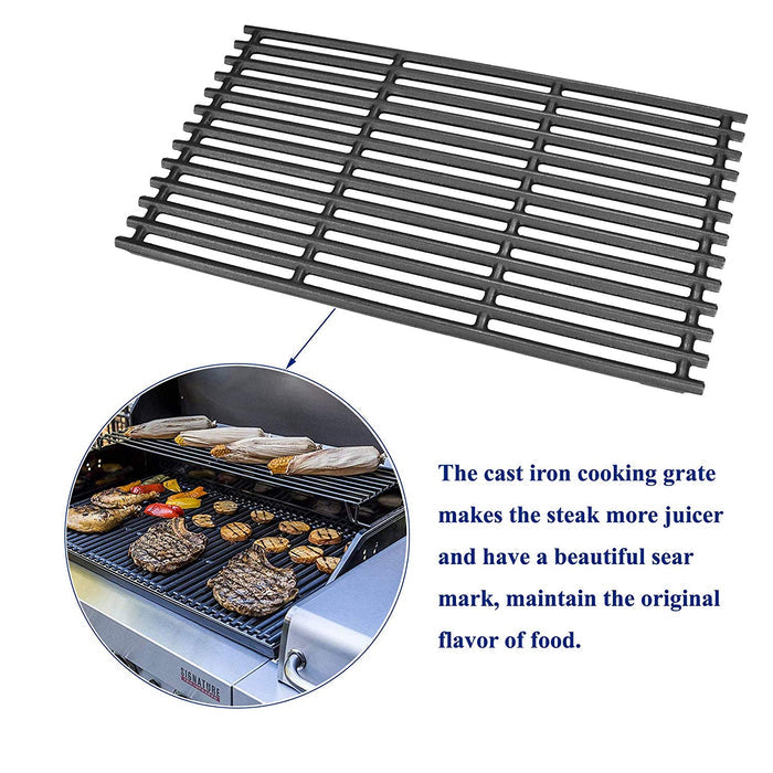 Grill Grates for Char-Broil 463242715, 463242716, 463276016 Grill, 17" x 28-1/2", Cast Iron Grill Replacement Parts