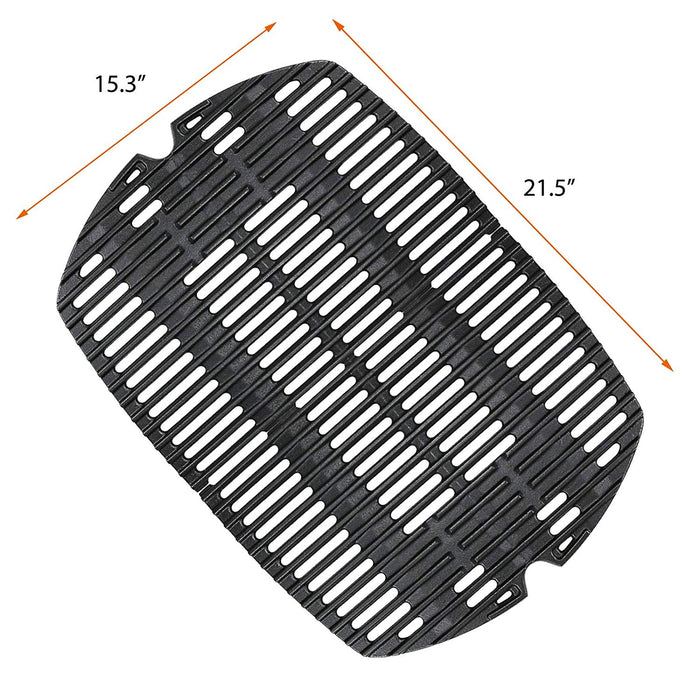 Weber 7645 Matte Cast Iron 15.3" X 2 Grill Cooking Grates Dimension