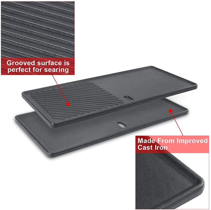 Grill Griddle Plate for Broil King 9887-14, 9887-17, 9887-34, 9887-37, 9887-44, 9887-47, 9887-82, 9887-83 Grill