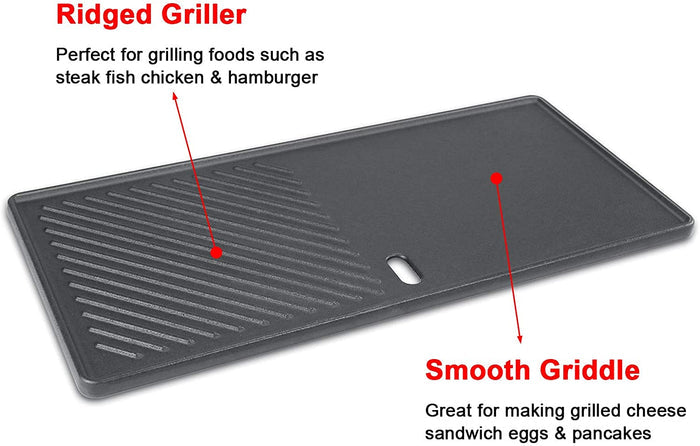 Grill Griddle Plate for Master Chef T420LP Model, 16 15/16 x 8 1/10", Grill Replacement Parts