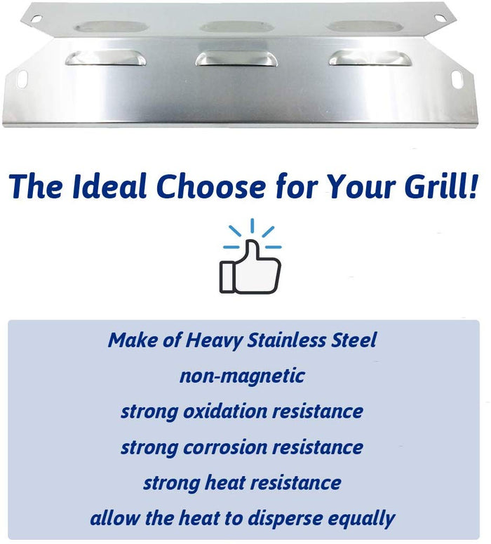 Grill Heat Plates 3Pcs Parts Kit 14 7/8 x 5'' for Tera Gear PG-40411S0LB Grill