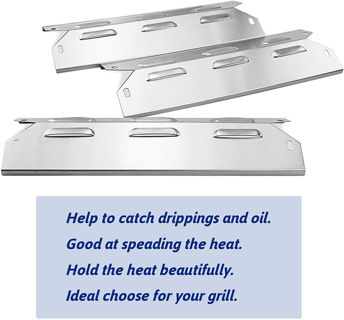 Grill Heat Plates 3Pcs Parts Kit 14 7/8 x 5'' for Tera Gear PG-40411S0LB Grill