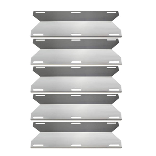 Grill Heat Plates fits Jenn-Air 720-0101, 720-0139, 720-0142, 720-0150, 720-0151, 740-0165, 750-0165 5 Burner Grills, 5 Pcs Parts 17 3/4'' x 6 3/8''