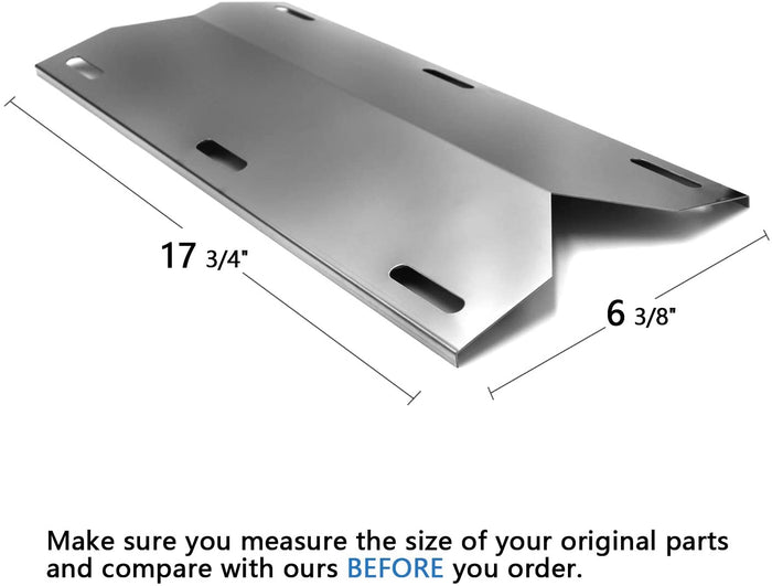 Grill Heat Plates fits Nexgrill 720-0061, 720-0336, 720-0337 etc Grills, 4Pcs Parts 17 3/4” x 6 3/8''