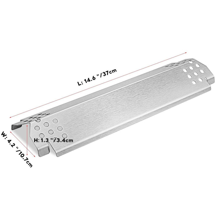 BBQ Heat Plates fits most Nexgrill 2-4 Burner Gas Grills, 720-0830H, 720-0958A, 720-0789, 720-0864M etc, 4 Pcs Kit 14.6 X 4.2