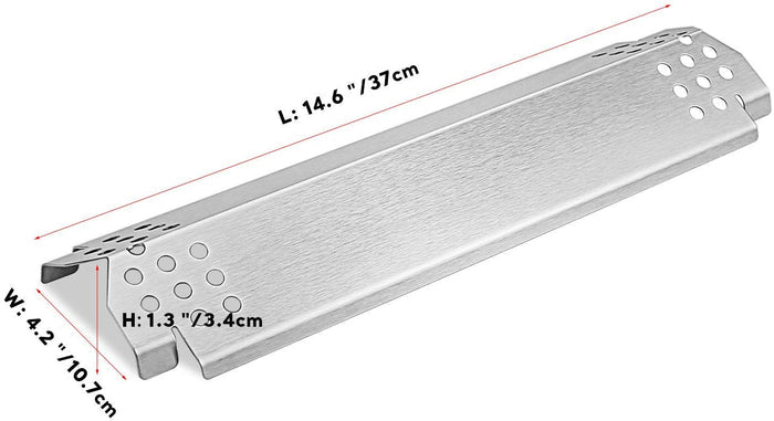 Grill Heat Plates fits Home Depot Nexgrill 720-0882A, 720-0888S, 720-0888N etc, 5 Pcs Kit 14.6 x 4.2 Inch