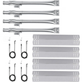 Grill Parts Kit Fits Nexgrill 4 Burner 720-0783E, 720-0783H, 720-0783W, 720-0783EH etc Burner Tube + Heat Tent