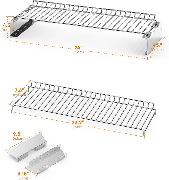 Grill Rack for Traeger Pro Series 22 TFB57PUB, TFB57PZB, TFB57PZBO, TFB57QPF Pellet Smokers, BBQ Replacement Parts