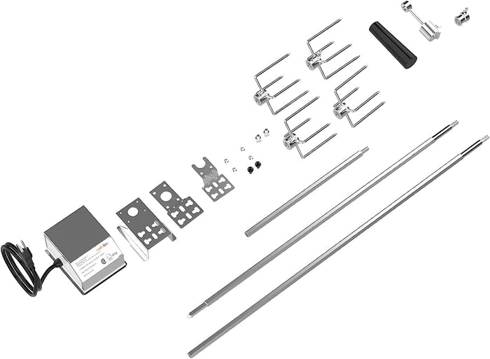 Grill Replacement Rotisserie Kit for 4-6 Burner Broil King, Broil Mate, Sterling, and GrillPro Gas Grills