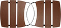 Grill Side HDPE Shelves for Large Big Green Egg, Big Green Egg Accessories, 3 Shelves Slats