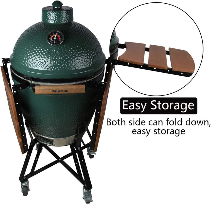 Grill Side HDPE Shelves for Large Big Green Egg, Big Green Egg Accessories, 3 Shelves Slats