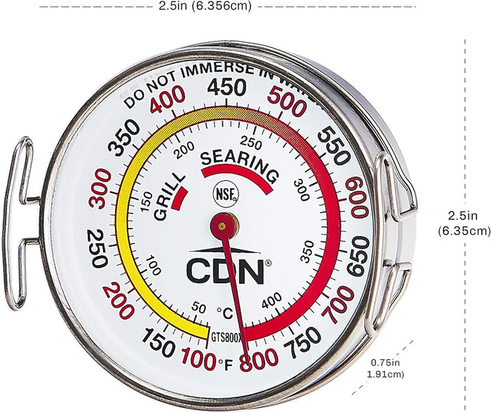 Grill Surface Thermometer for all Indoor & Outdoor Barbecue Grills