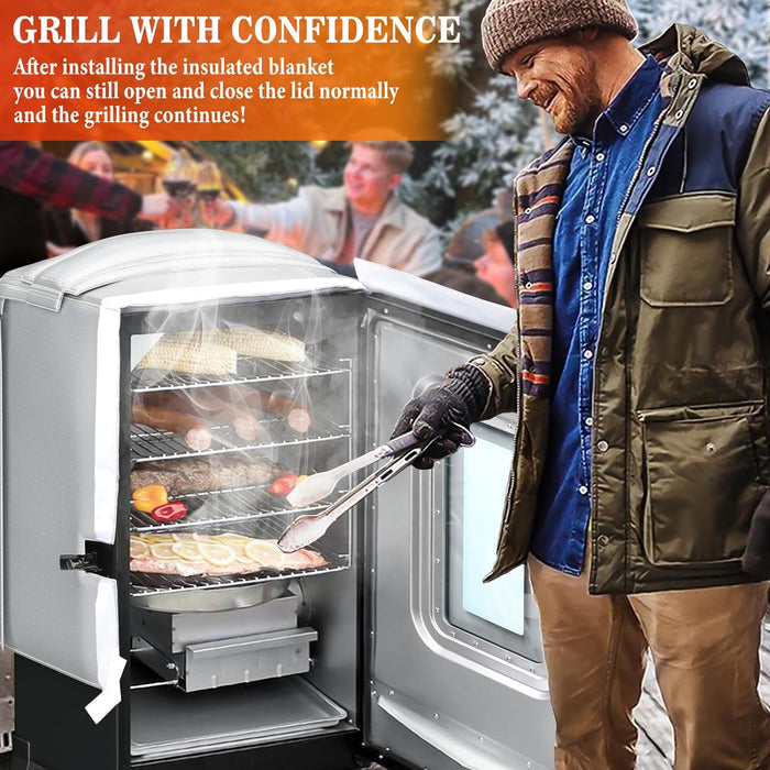 Grill Thermal Insulated Blanket for Cuisinart COS-330 Vertical Electric Smoker