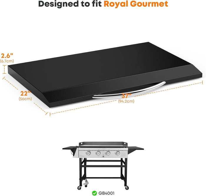 Hard Cover Hood Lid for Royal Gourmet GB4001 36 Inch 4 Burner Gas Griddle, Hard Top Lid with Handle