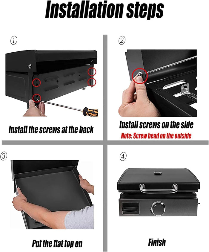 Hard Cover Hood with Temperature Gauge for Blackstone 17 inch Table Top Griddle