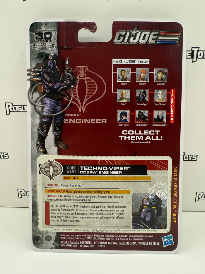 Hasbro G.I. Joe 30th Anniversary Techno-Viper Cobra Engineer