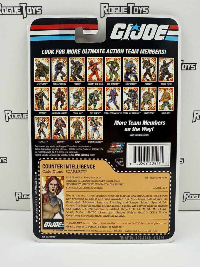 Hasbro G.I. Joe A Real American Hero (ARAH) Comic Series Counter Intelligence Scarlett