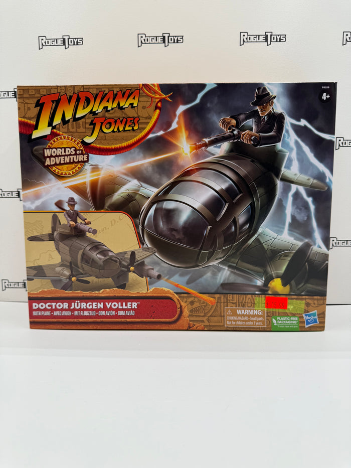 Hasbro Indiana Jones Worlds of Adventure Doctor Jürgen Voller with Plane