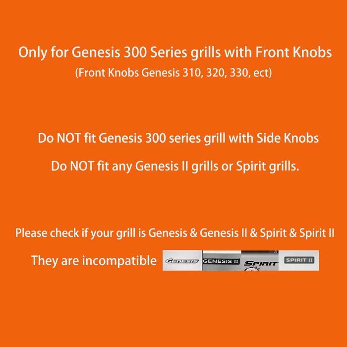 Heat Deflectors for Weber Front Knobs Genesis 300 Models, Genesis E310, E320, E330 Parts (2011 & Newer)
