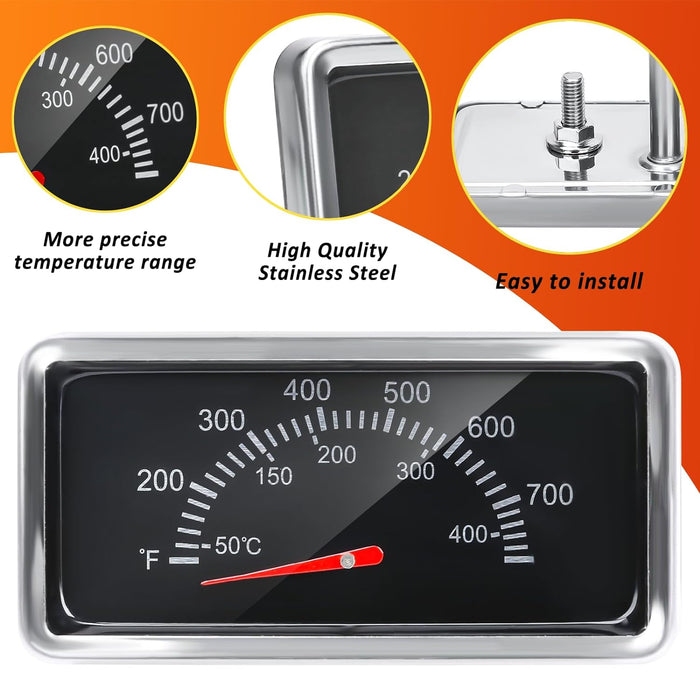 Heat Indicator Grill Thermometer for Nexgrill 720-0830, 720-0864, 720-0882, 720-0888, 720-0898, 720-0896, 720-0958 Grills