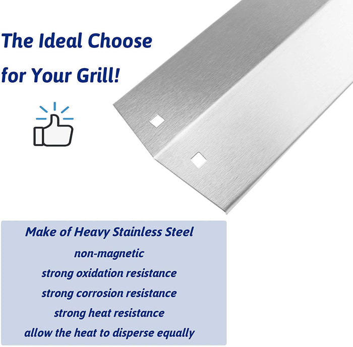 Heat Plates 3Pcs fits Char-Griller 3000, 3001, 3008, 3030, 3070, 3072, 4000 Grills, 18 15/16 X 3 7/8 Replacement Parts