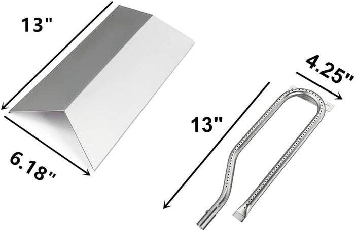 Heat Plates and Grill Burner Tube Kit for Cuisinart CGG-306 Tabletop Gas Grill