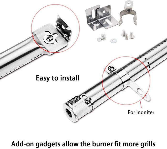 Heat Plates, Burners and Carryover Tube Replacement Parts for Brinkmann 810-3660-F Gas Grill Models