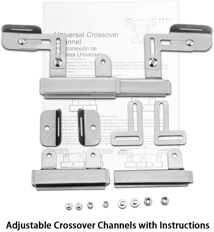 Heat Plates, Burners and Carryover Tube Replacement Parts for Brinkmann 810-3660-F Gas Grill Models