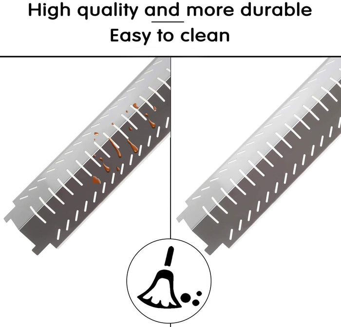 Heat Plates for Char-broil 463240804, 463241804 etc Grills, Grill Replacement Parts 15 x 4 3/16