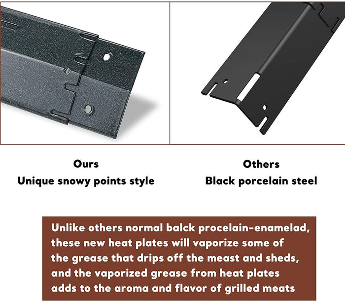 Adjustable Heat Plates Shield 4Pcs Kit for Grill King 810-9325-0 810-8425-S, 11.75 to 21" x 3.75''