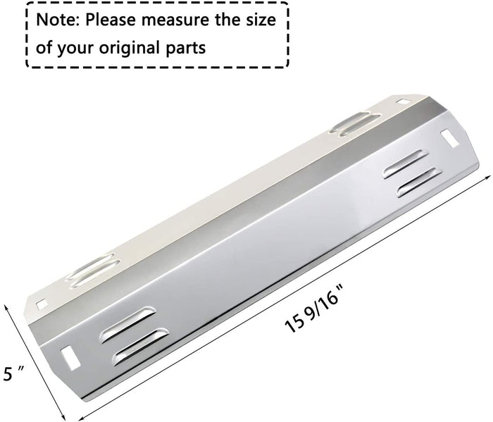 Grill Heat Tent Shield Plates fits Master Forge MFA480BSN MFA480BSP MFA480DSN etc Grills, 5 Pcs Kit 15 9/16 x 5''