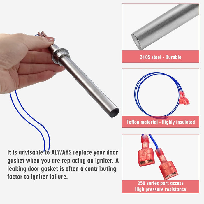 Hot Rod Igniter for Kozi Pellet Stoves, 300W 120V Replacement Part EC2-HA-120-AMP