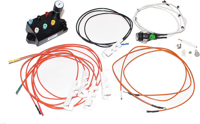 Igniter Kit 66356 Grill Starter Push Button Spark Igniter Switch Kit for Weber Genesis II E-610 6 Burner Gas BBQ Grills, Grill Replacement Parts